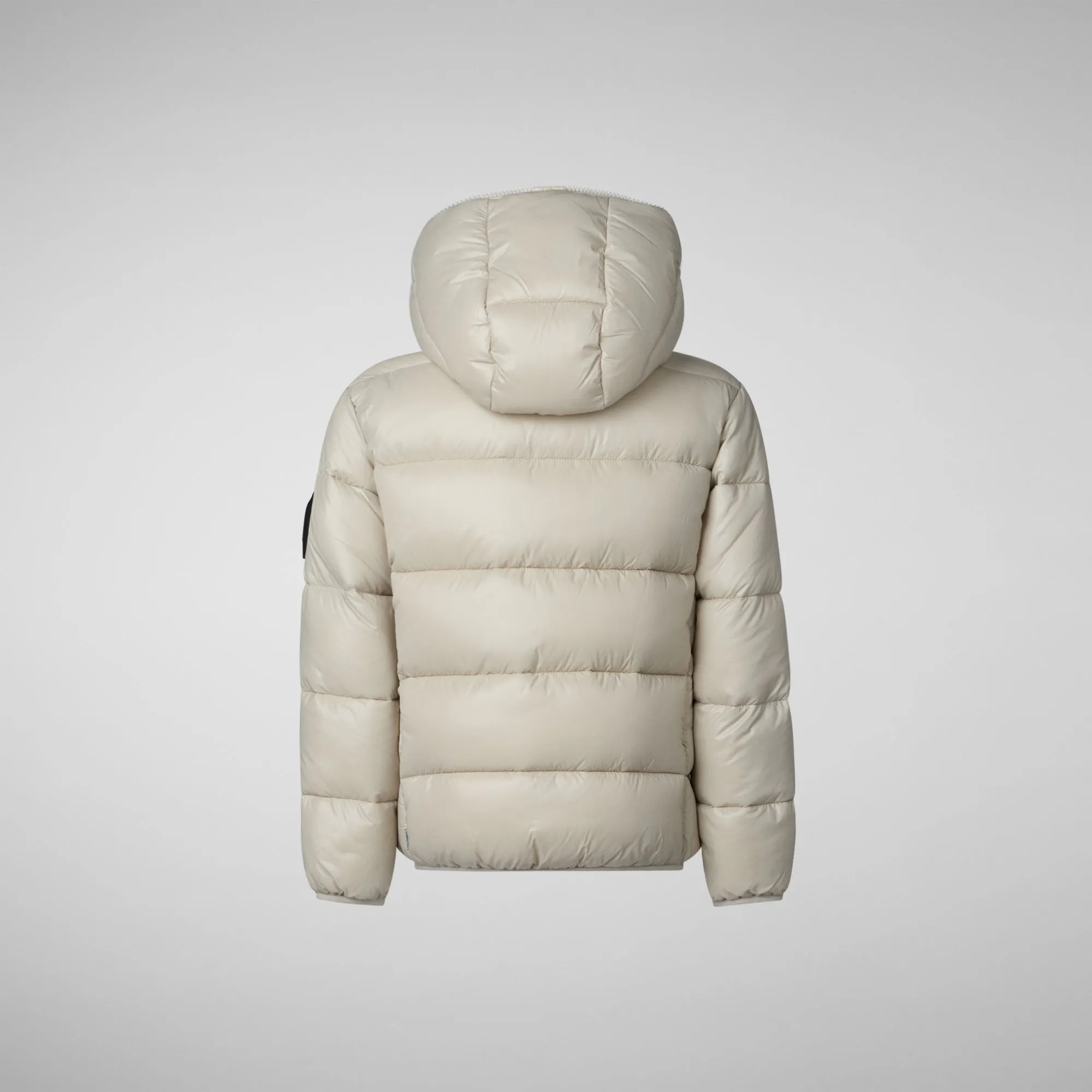 Girls' animal free puffer jacket Kate in rainy beige