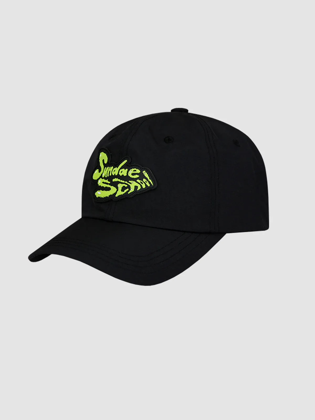 Green Vulcanized Spiky Logo Cap