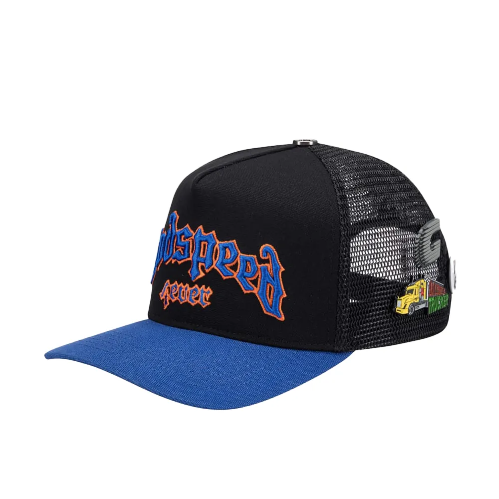 GS FOREVER TRUCKER HAT 'BLACK/BLUE/ORANGE'