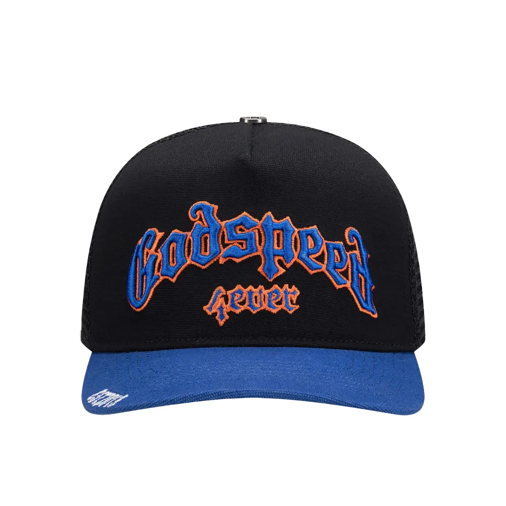 GS FOREVER TRUCKER HAT 'BLACK/BLUE/ORANGE'