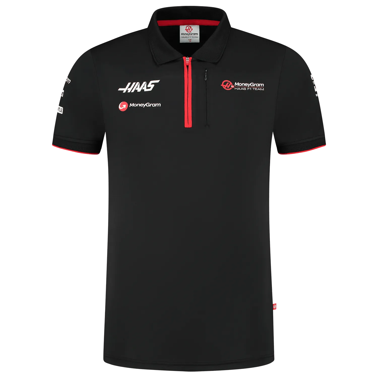 Haas Racing F1 2023 Men's Team Fitted Polo Shirt - Black