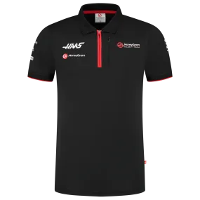 Haas Racing F1 2023 Men's Team Fitted Polo Shirt - Black