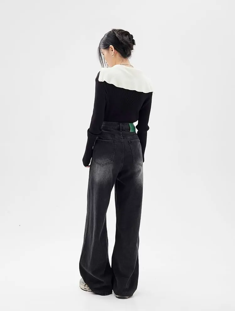 Half Zip Color Block Top