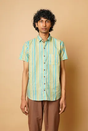 Hand Block Men's Half Sleeves Shirt