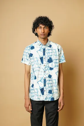 Hand Block Men's Half Sleeves Shirt
