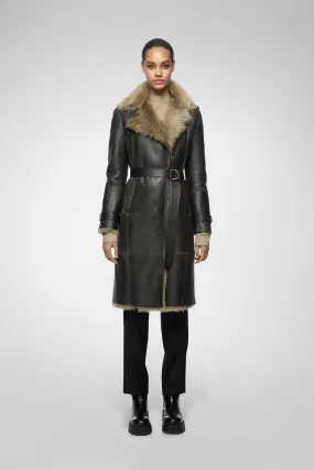 Harmony - Desert Beige Shearling Coat