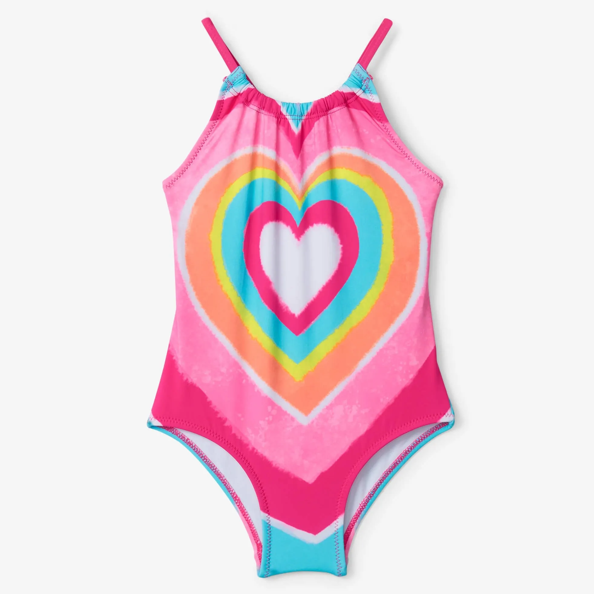 Hatley Gather Front Swimsuit - Psychedelic Heart