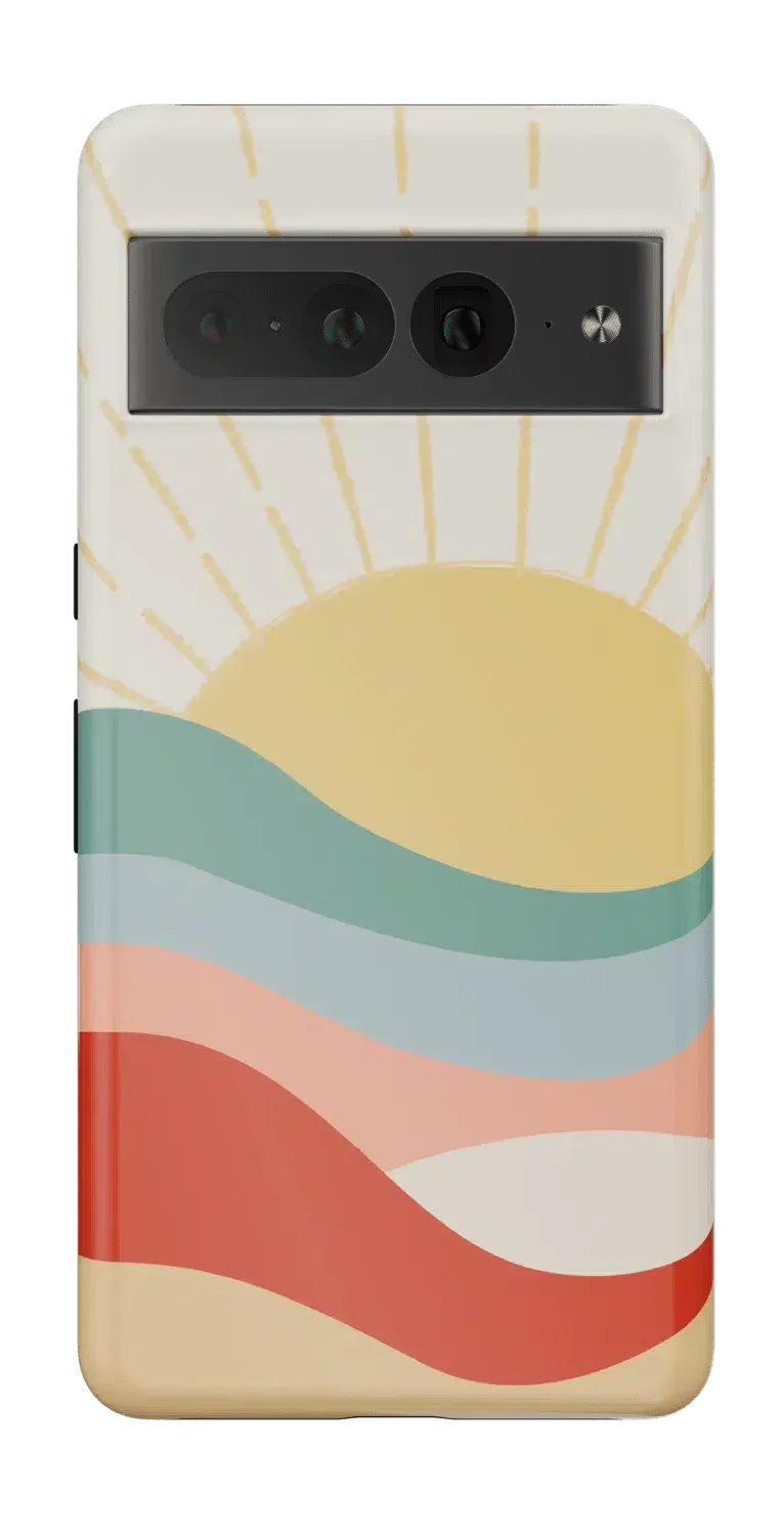 Here Comes the Sun | Colorblock Sunset Google Pixel Case