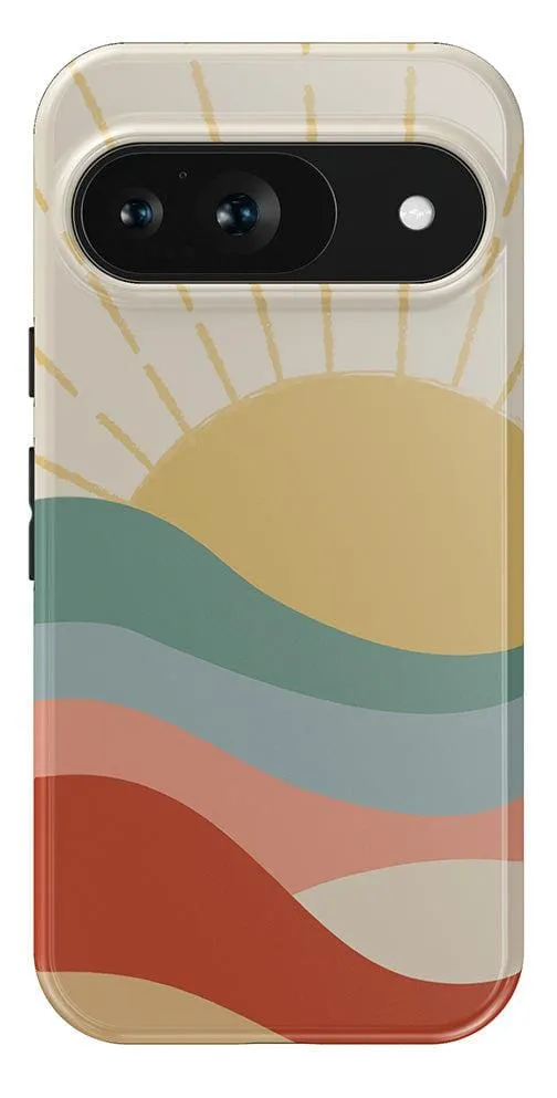 Here Comes the Sun | Colorblock Sunset Google Pixel Case