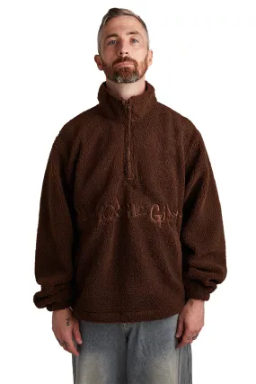 Honor The Gift Script Sherpa Pullover 'Brown'