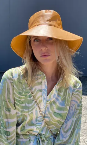 Hoss Leather Light Tan Sun Hat