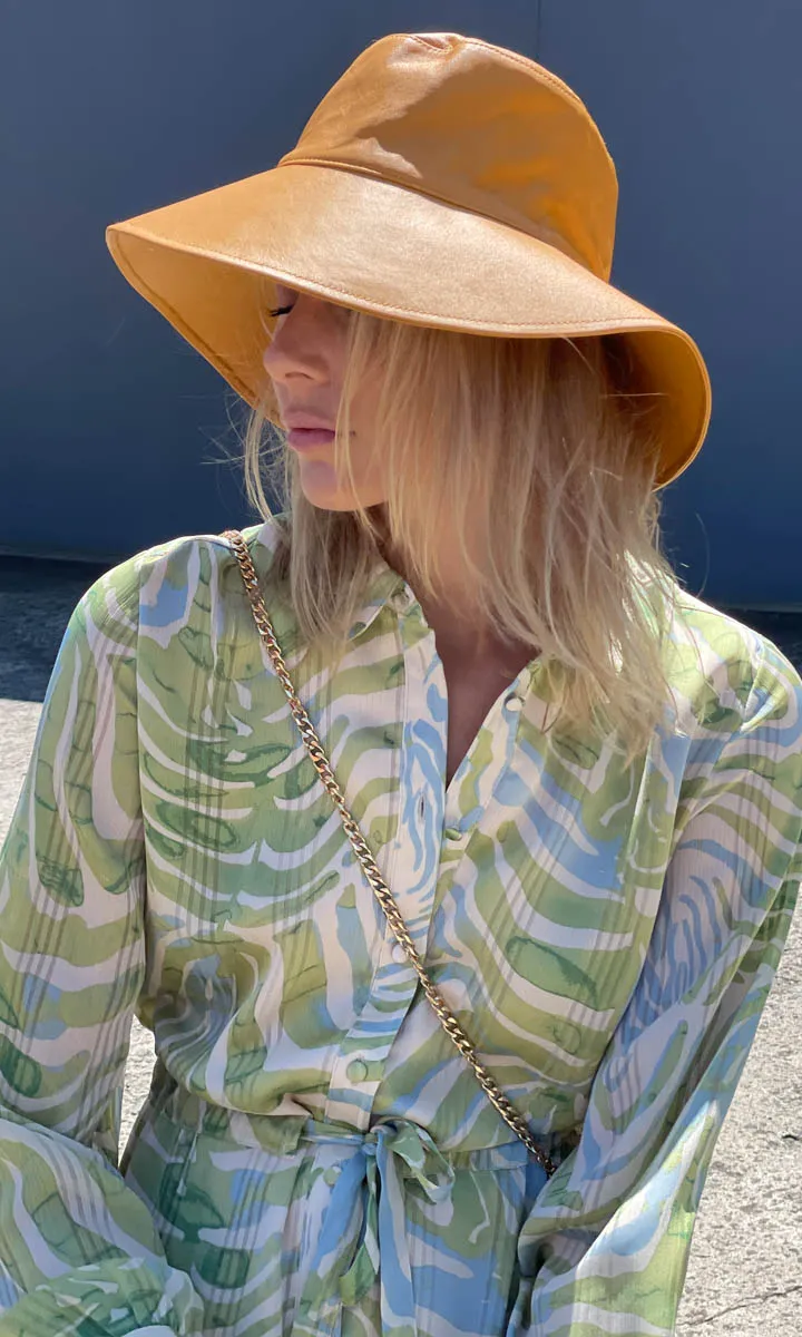 Hoss Leather Light Tan Sun Hat