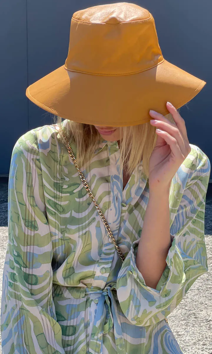 Hoss Leather Light Tan Sun Hat