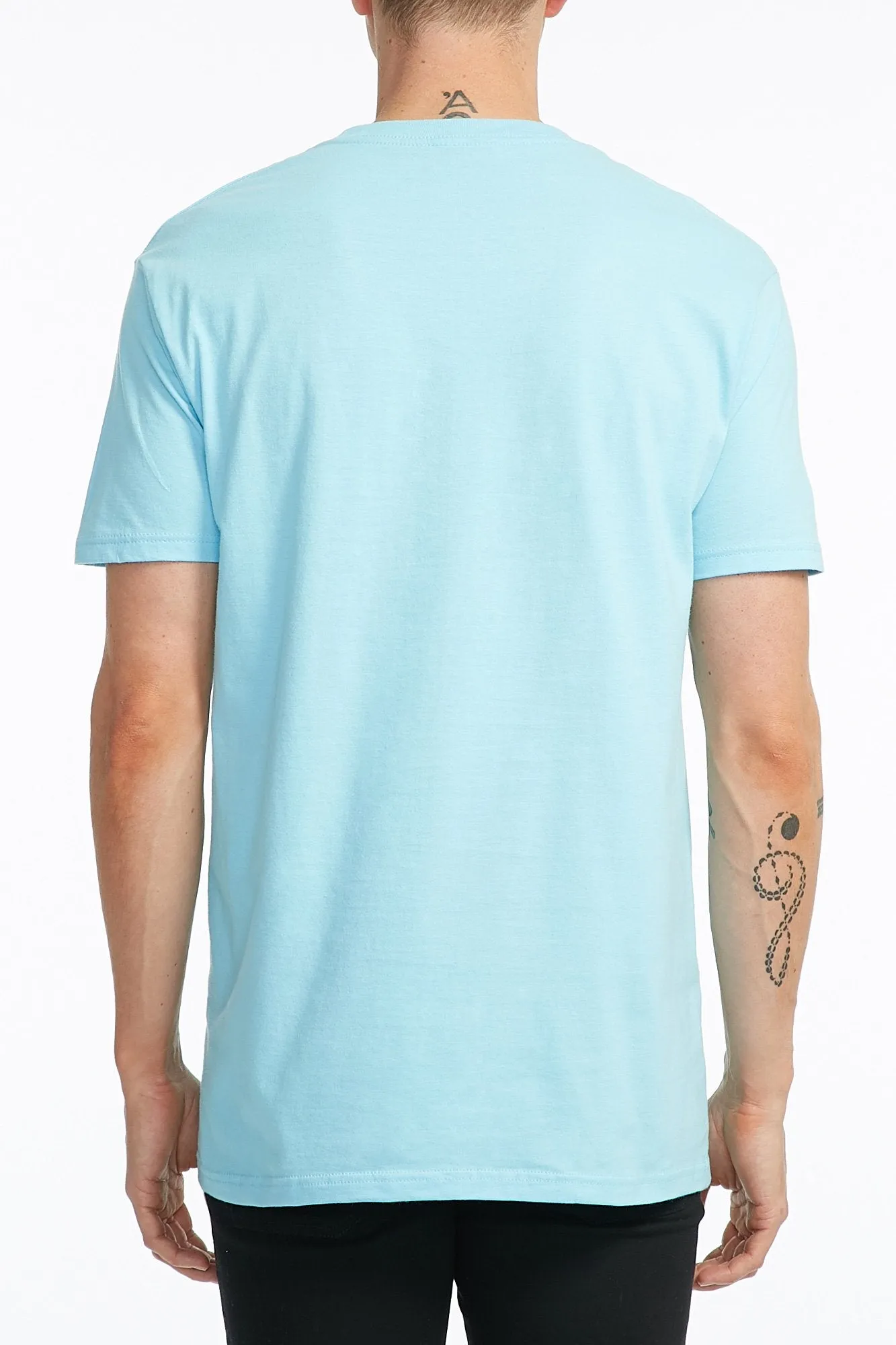 Hurley Guys Blue Palm Tree Split Tee