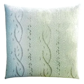 Ice Cable Knit Velvet Pillow by Kevin O'Brien Studio