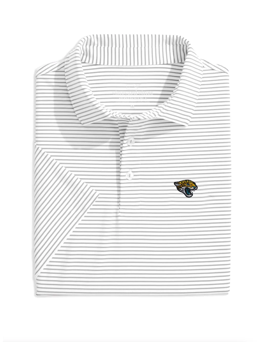 Jaguars Bradley Stripe Perf Polo White/Granite