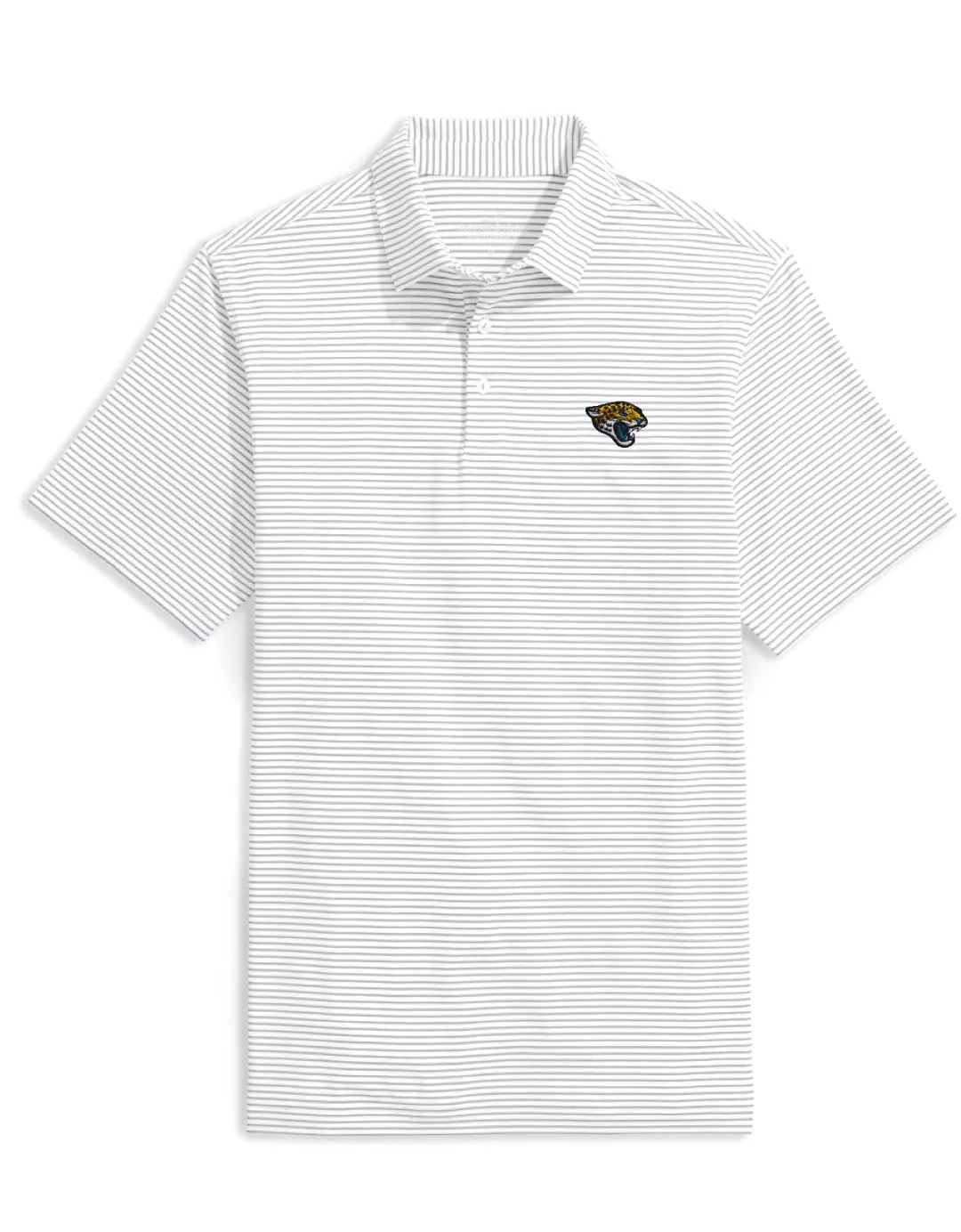 Jaguars Bradley Stripe Perf Polo White/Granite