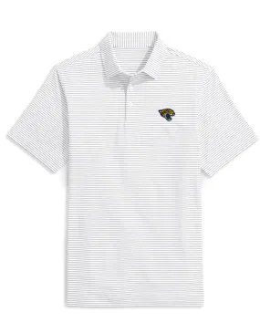 Jaguars Bradley Stripe Perf Polo White/Granite