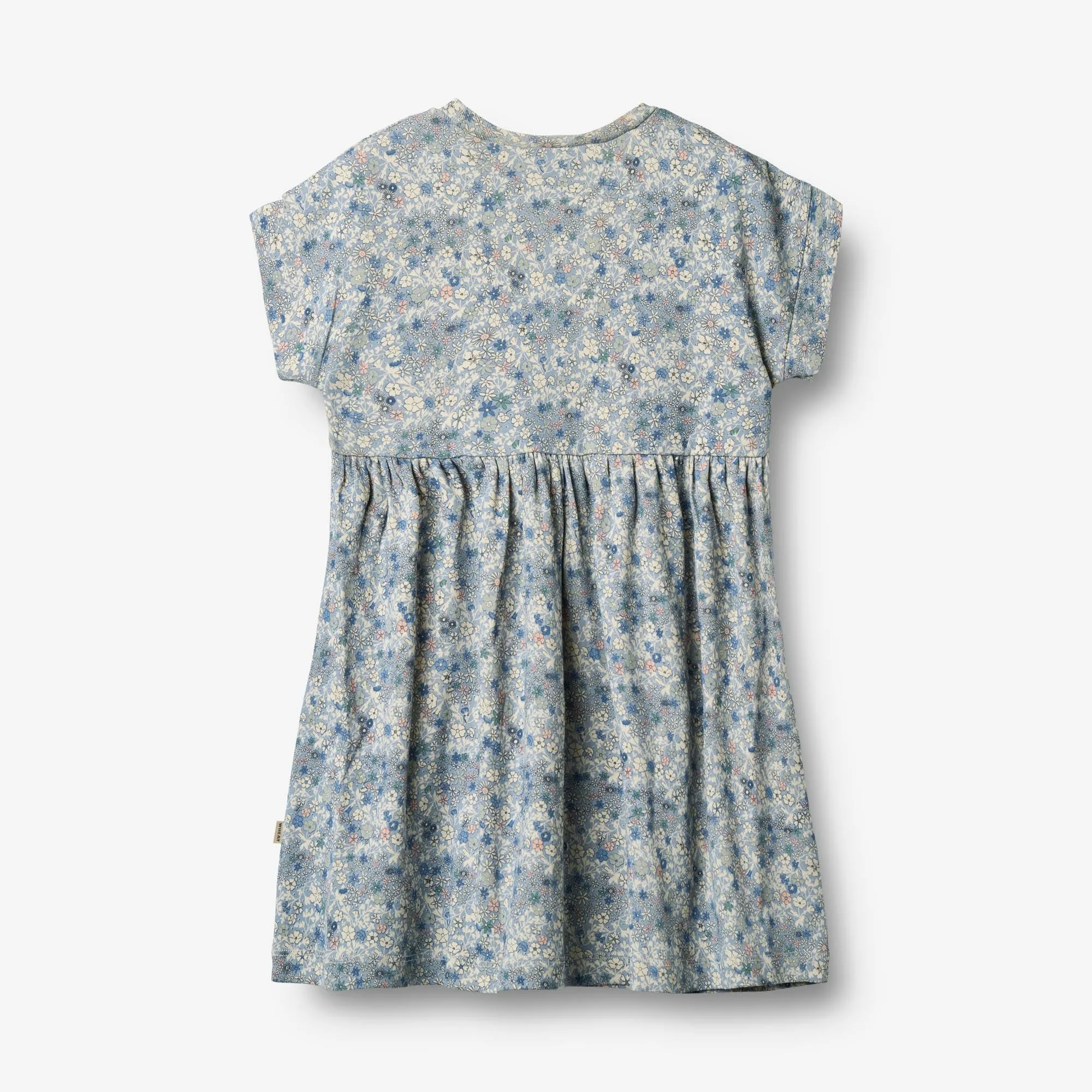 Jersey Dress S/S Emilie - blue summer flowers