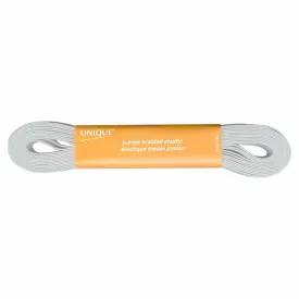 Jumbo Braided Elastic 13mm x 3.75m - White