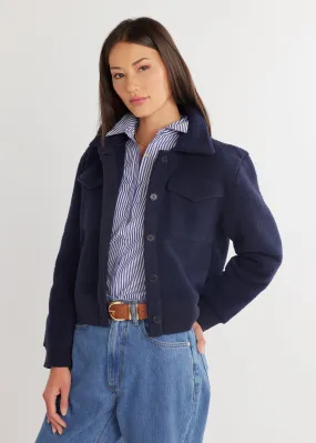 Kentfield Jacket in Sherpa Fleece (Navy)