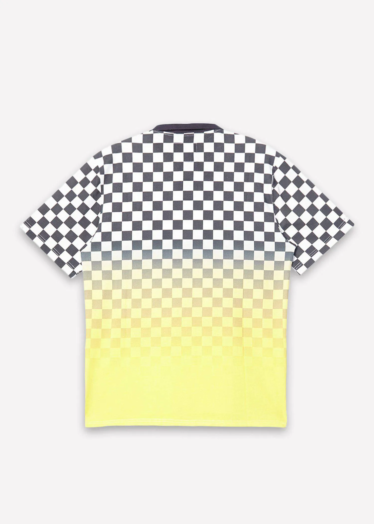 Konus Men's Checker Polo with Yellow Ombre