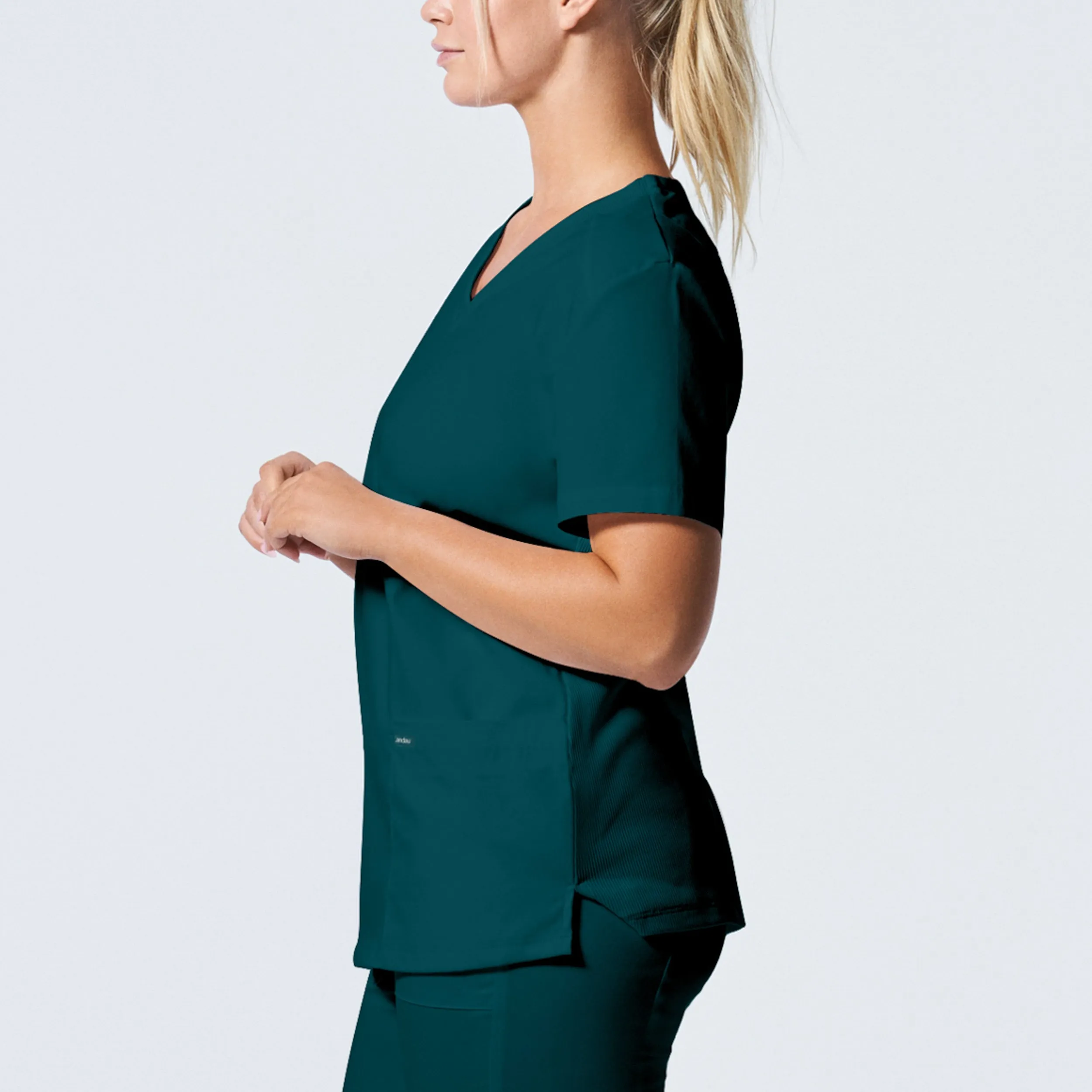 Landau ProFlex Womens 3-Pocket V-Neck Scrub Top