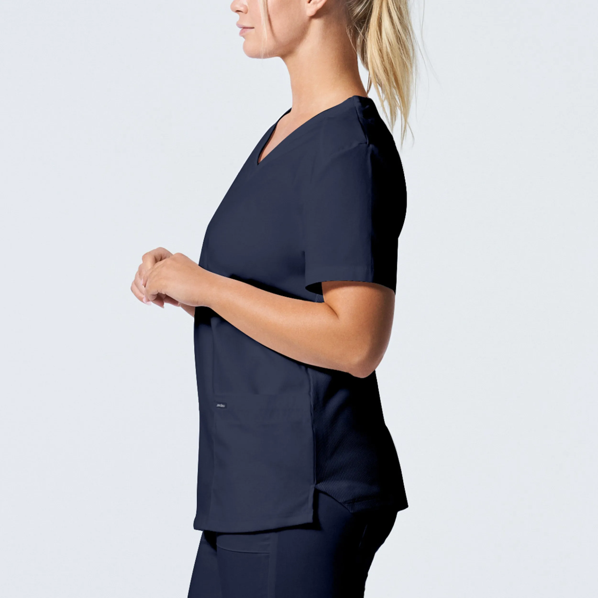 Landau ProFlex Womens 3-Pocket V-Neck Scrub Top