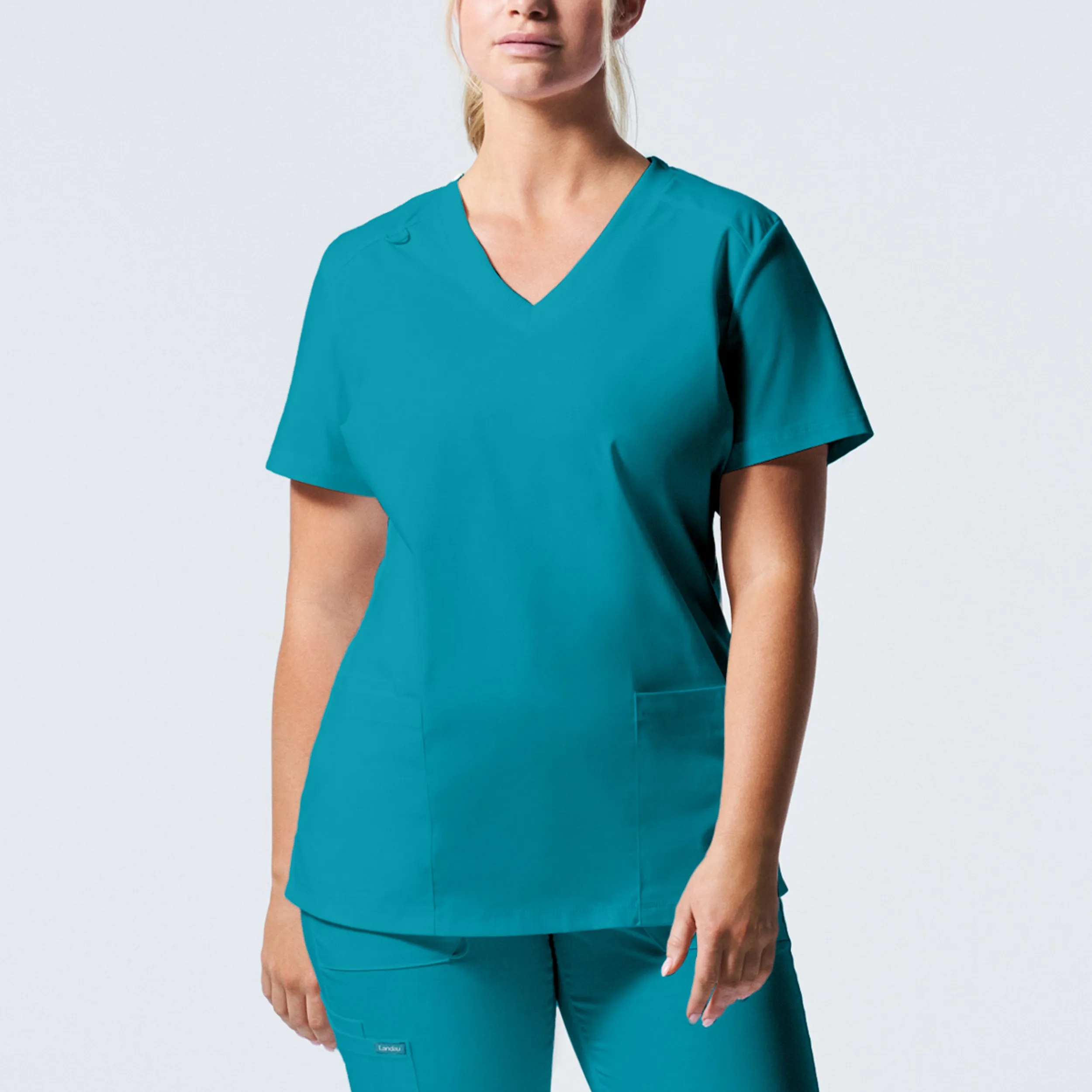 Landau ProFlex Womens 3-Pocket V-Neck Scrub Top