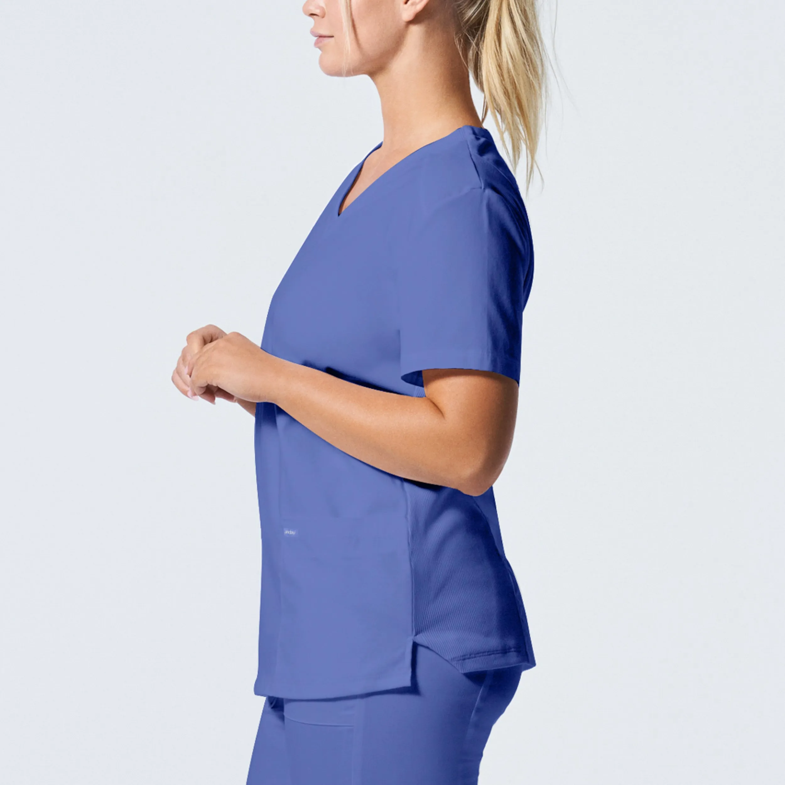 Landau ProFlex Womens 3-Pocket V-Neck Scrub Top
