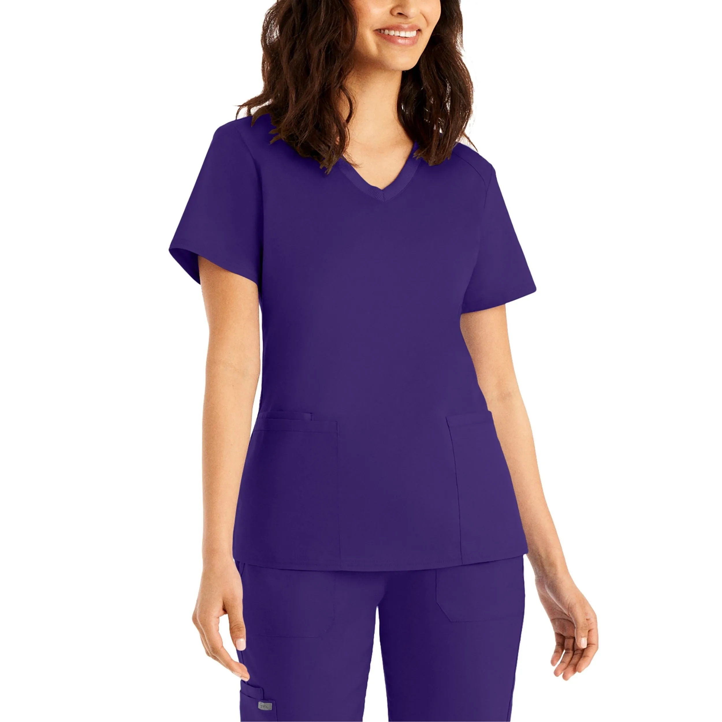 Landau ProFlex Womens 3-Pocket V-Neck Scrub Top