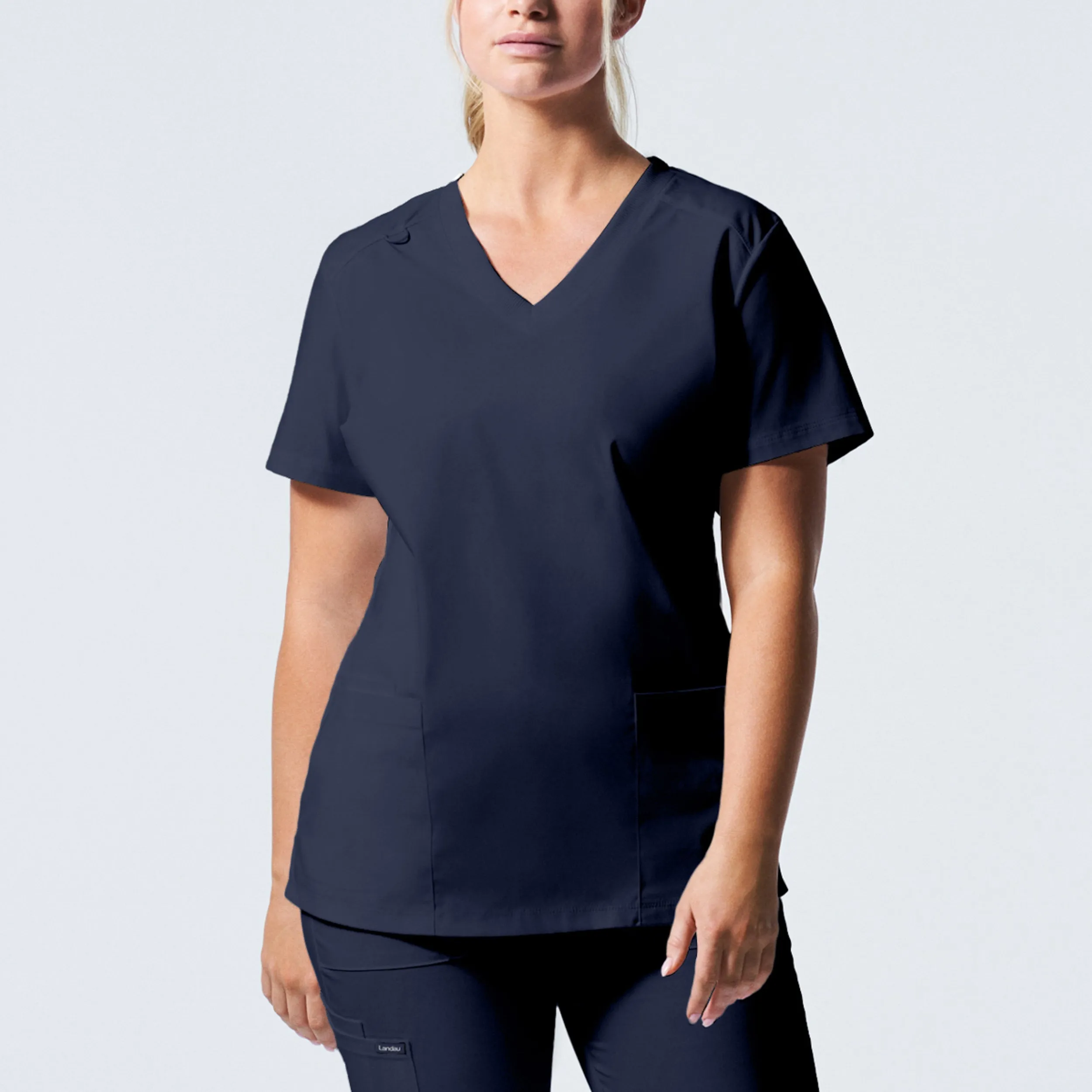 Landau ProFlex Womens 3-Pocket V-Neck Scrub Top
