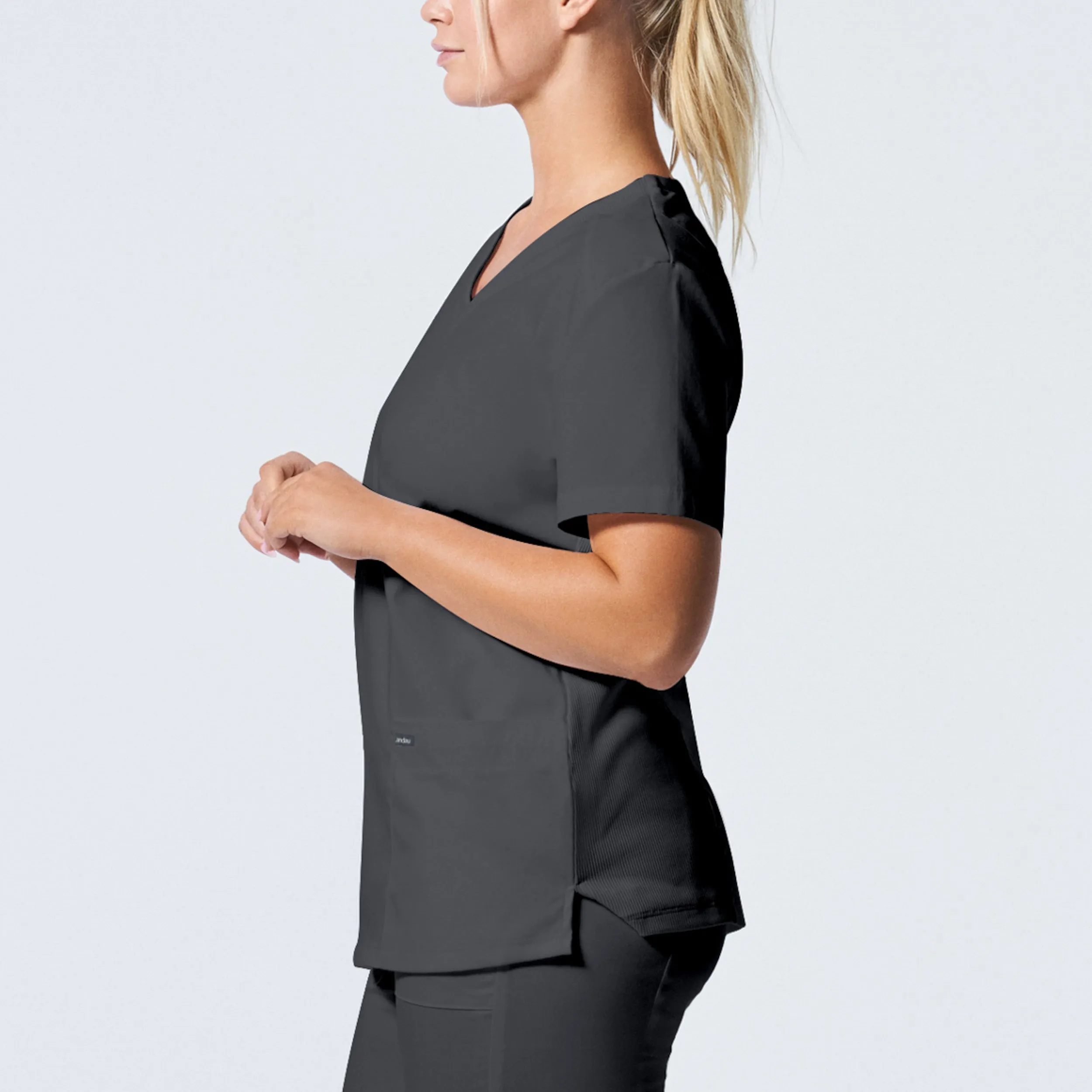 Landau ProFlex Womens 3-Pocket V-Neck Scrub Top