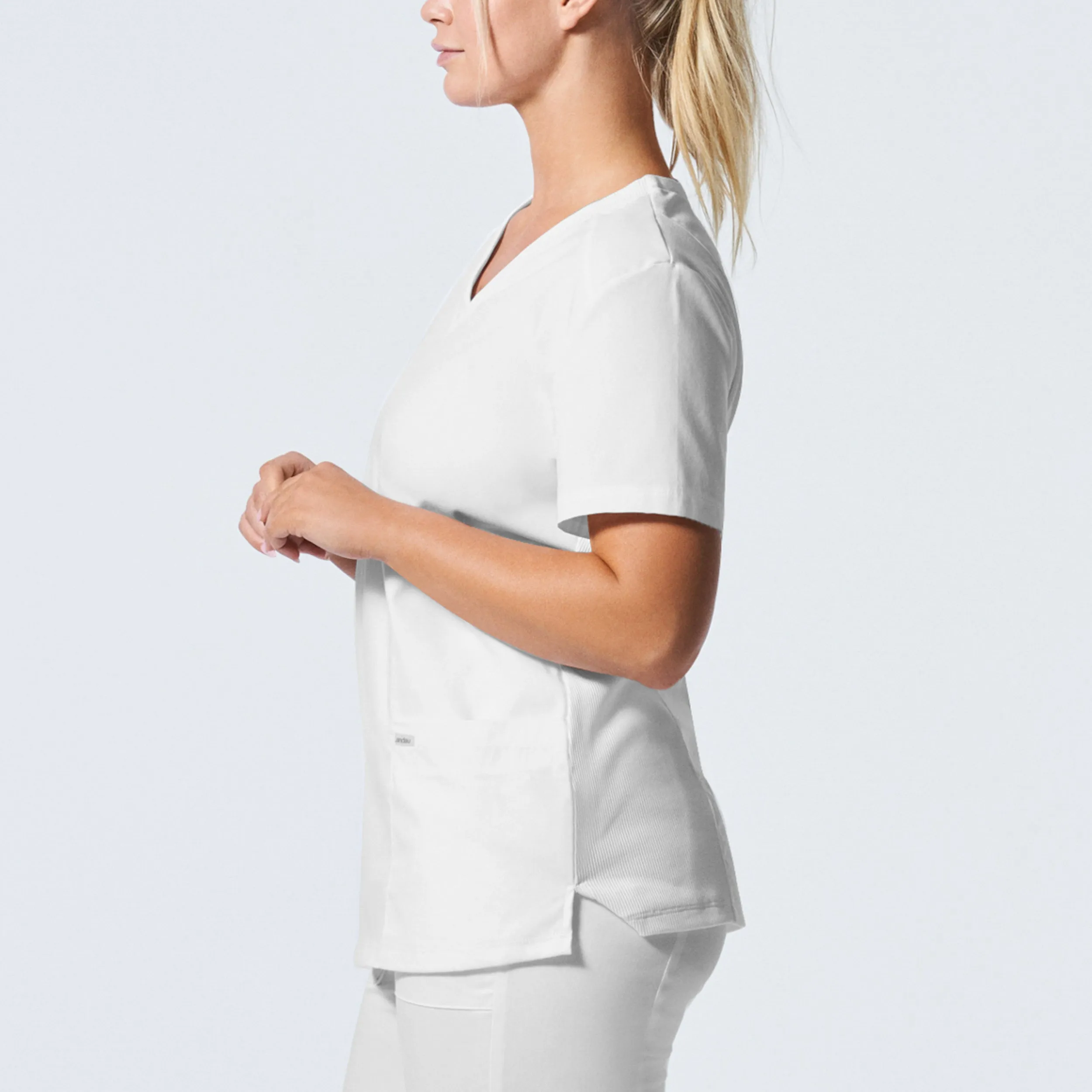 Landau ProFlex Womens 3-Pocket V-Neck Scrub Top