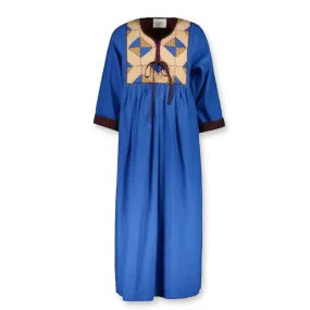 Leon & Harper Rom Dress Losange Blue