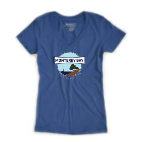 MBHM Women's Eco SS V-Neck Tee -Sweet Blue- Cypress