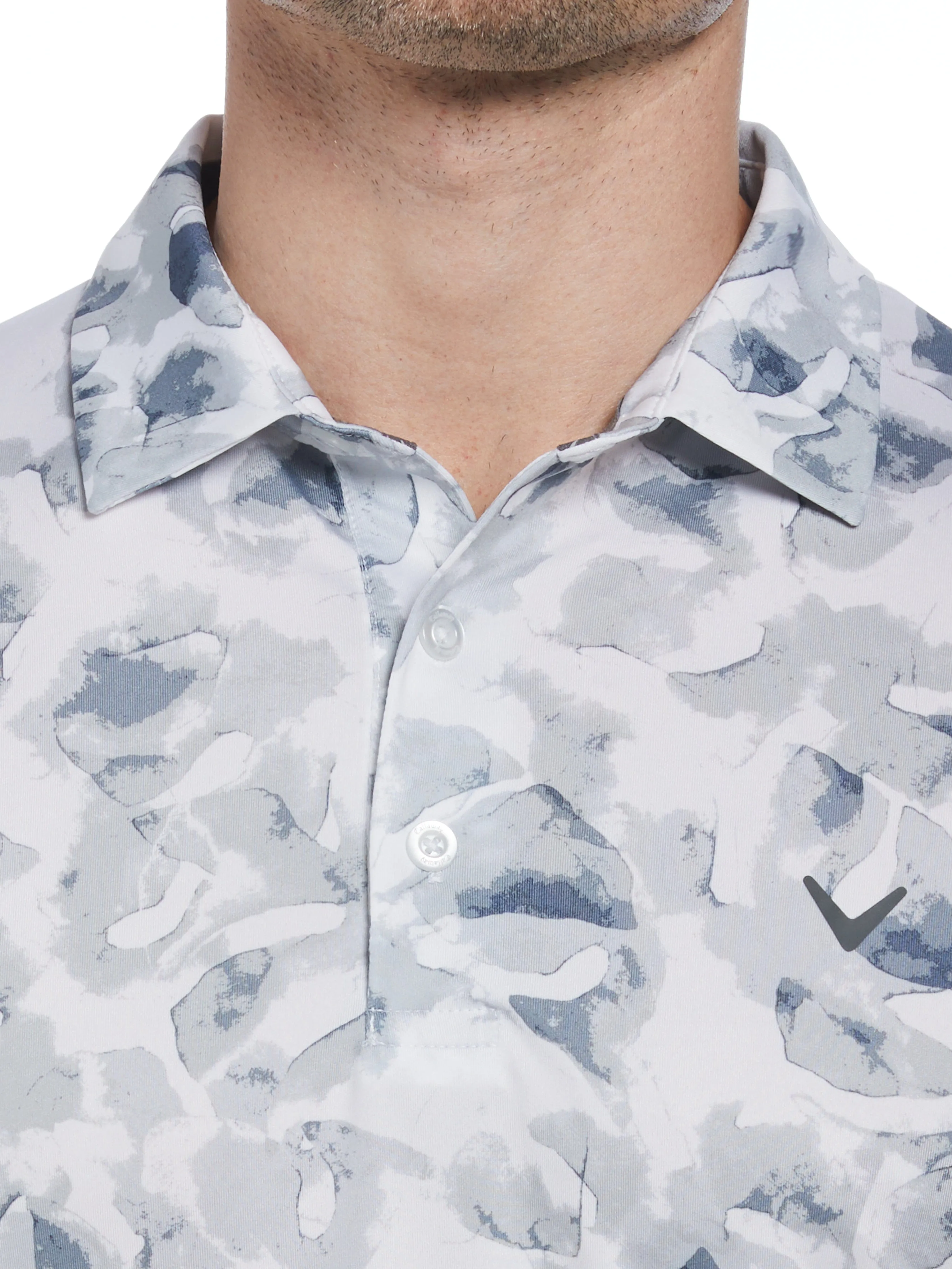 Men's All Over Tye Dye Golf Print Polo Shirt