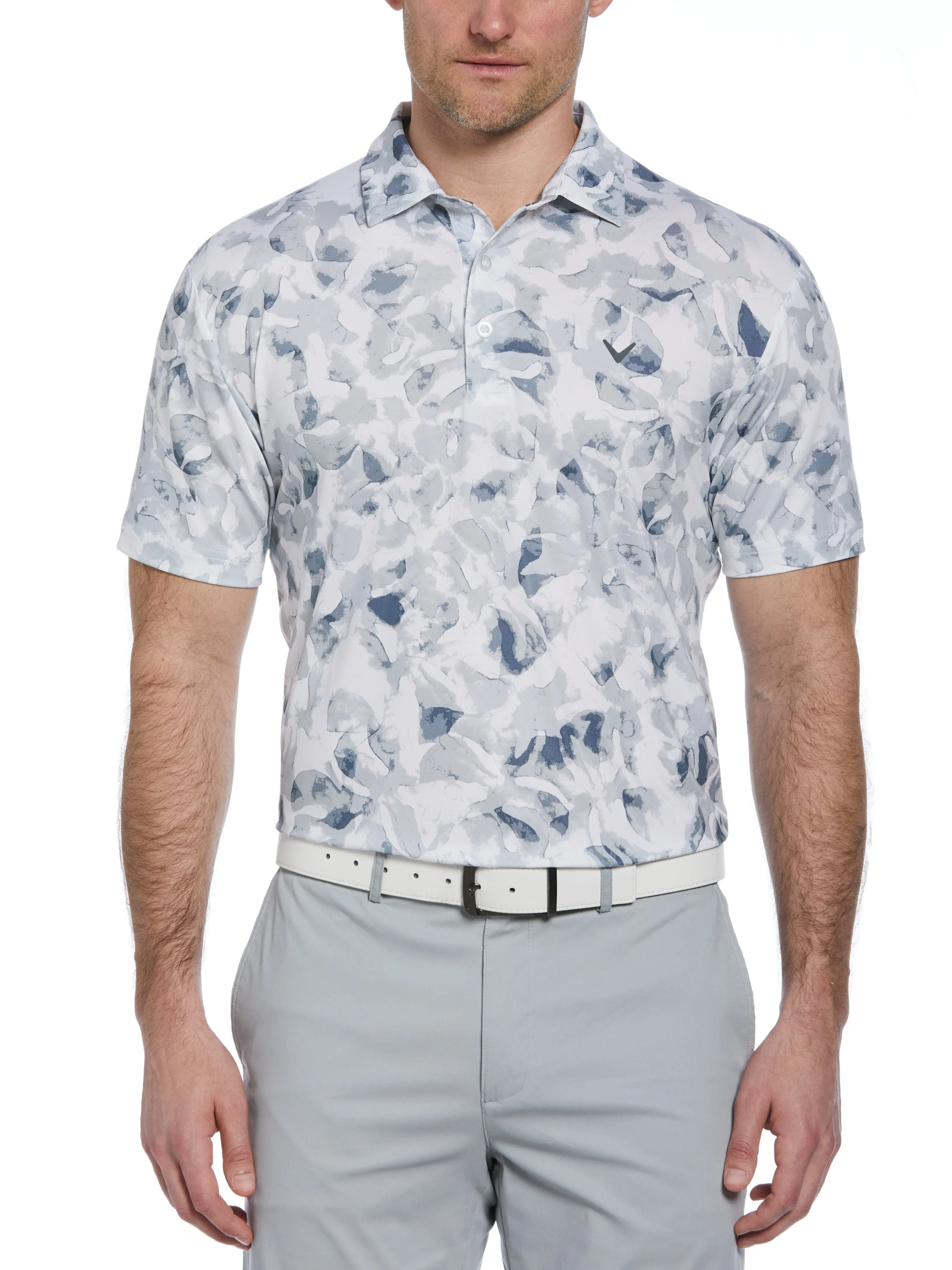 Men's All Over Tye Dye Golf Print Polo Shirt