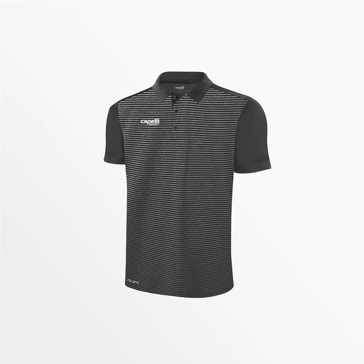 MEN'S CLASSIC SMALL STRIPE POLY POLO