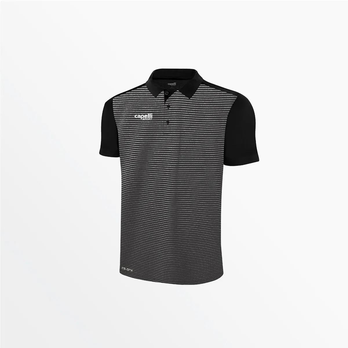 MEN'S CLASSIC SMALL STRIPE POLY POLO