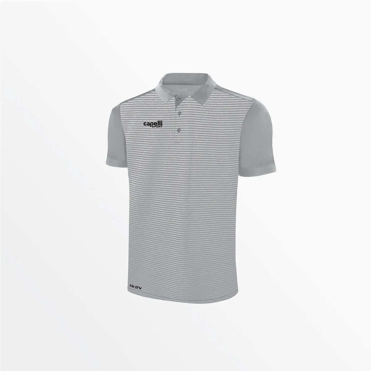 MEN'S CLASSIC SMALL STRIPE POLY POLO