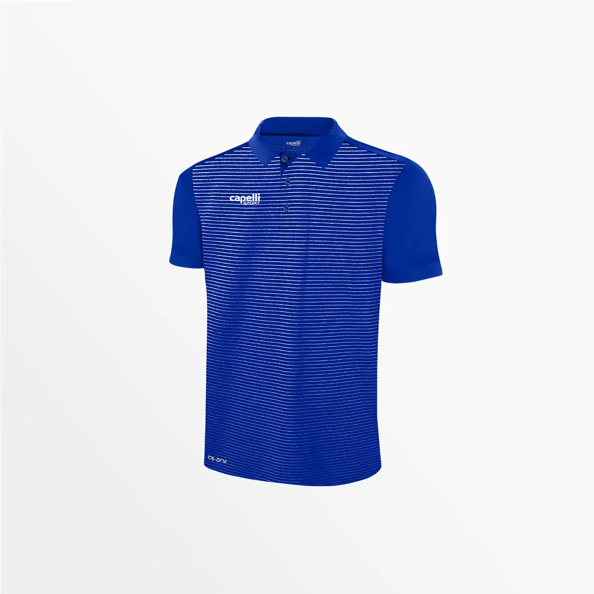 MEN'S CLASSIC SMALL STRIPE POLY POLO