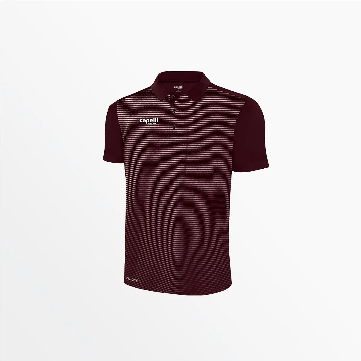 MEN'S CLASSIC SMALL STRIPE POLY POLO