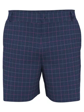 Men's Flat Front Printed Plaid Short