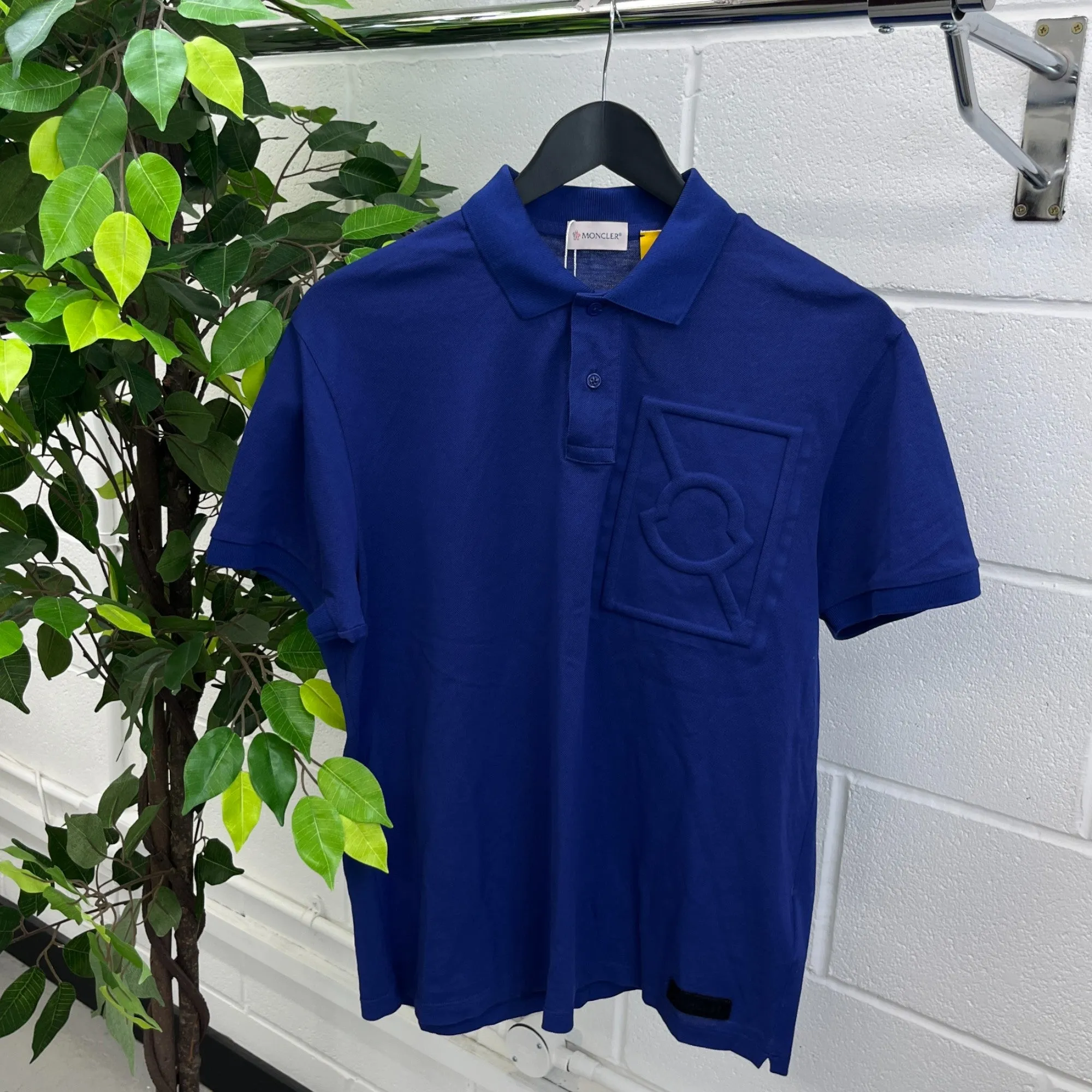 Men's Logo Polo Shirt Blue Size S