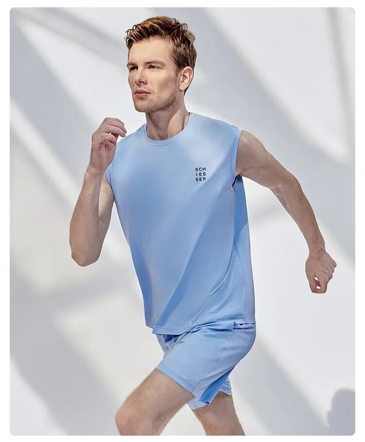 Men's Pure Cotton Tank Top Casual Sportswear Sleepwear Set