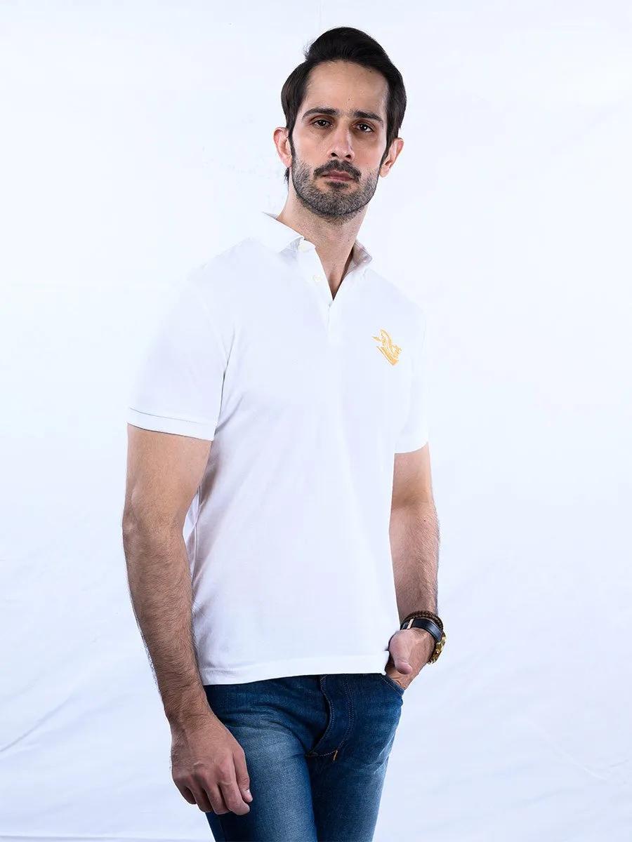 Nabeel & Aqeel Spartan Signature Polo Shirt White NASP0017
