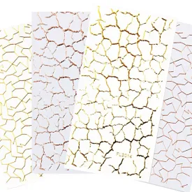 Nail Art Stickers - Irregular Lines Gold & Rose Gold