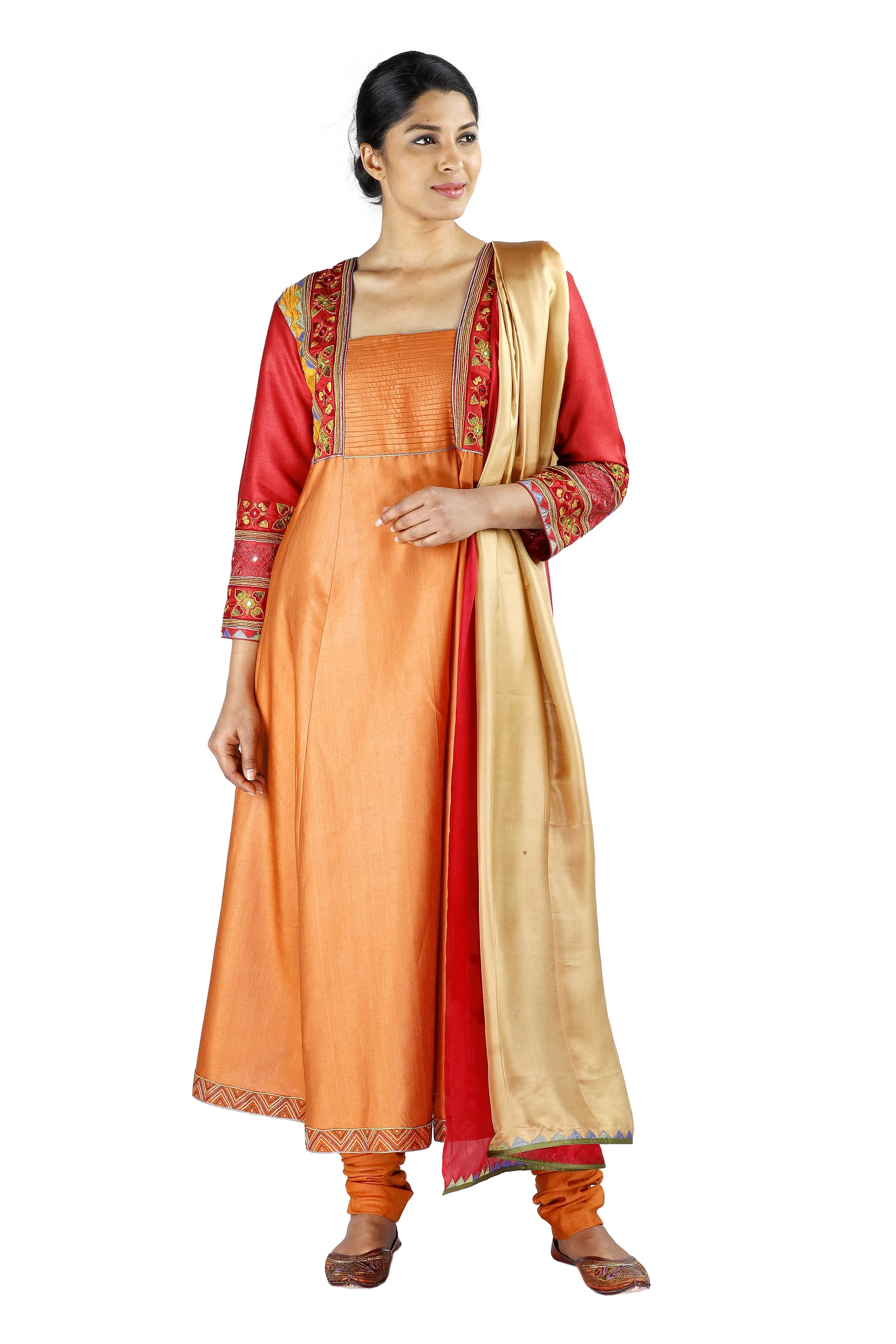 Orange Silk Salwar