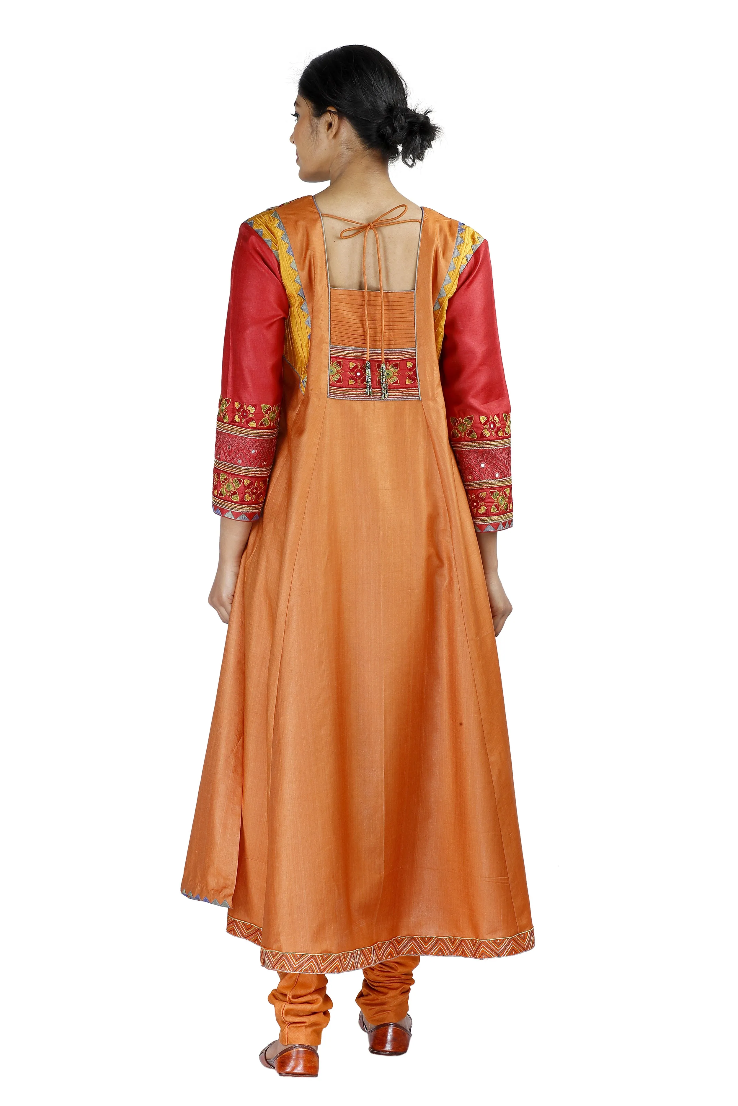 Orange Silk Salwar